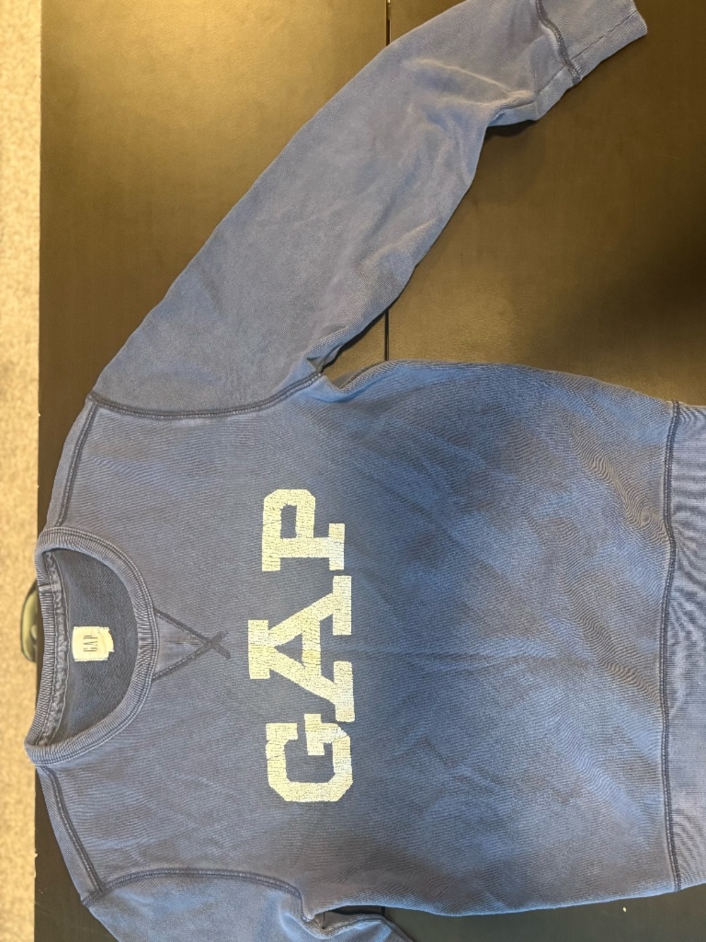 Men's GAP Blue Logo Crewneck Sweatshirt – Vintage Style/ XS but fits like a S